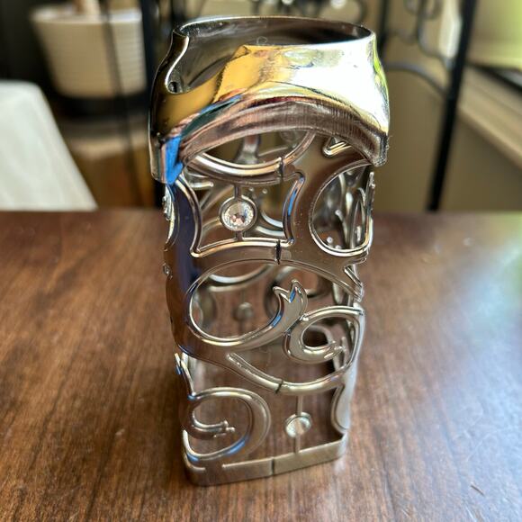 Bath & Body Works Metal Foam Hand Soap Lotion Cover silver rhinestone - Picture 5 of 7